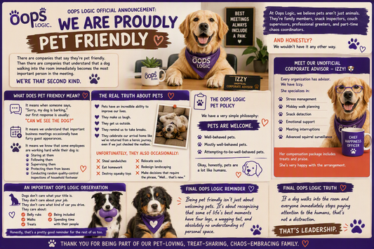 Oops! We Are Proudly Pet Friendly